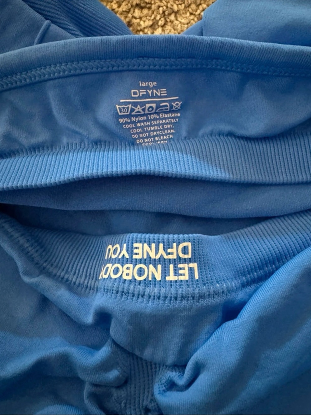 DFYNE Blue Seamless Workout Set - L - Picture 4 of 5
